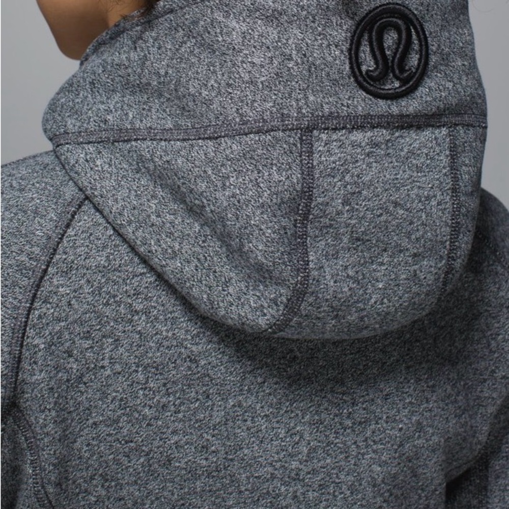 Lululemon Scuba Hoodie II in Heathered Speckled Black Size 4 - Picture 5 of 13
